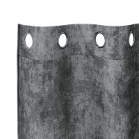 Produktbild för Sammetsgardiner med gardiner 2 pcs Grå 175 x 140 cm Sammet
