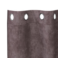 Produktbild för Sammetsgardiner med gardiner 2 pcs Brun 175 x 140 cm Sammet