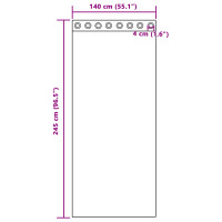 Produktbild för Sammetsgardiner med gardiner 2 pcs Brun 245 x 140 cm Sammet