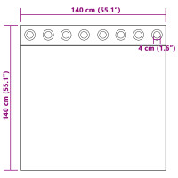 Produktbild för Sammetsgardiner med gardiner 2 pcs Kräm 140 x 140 cm Sammet