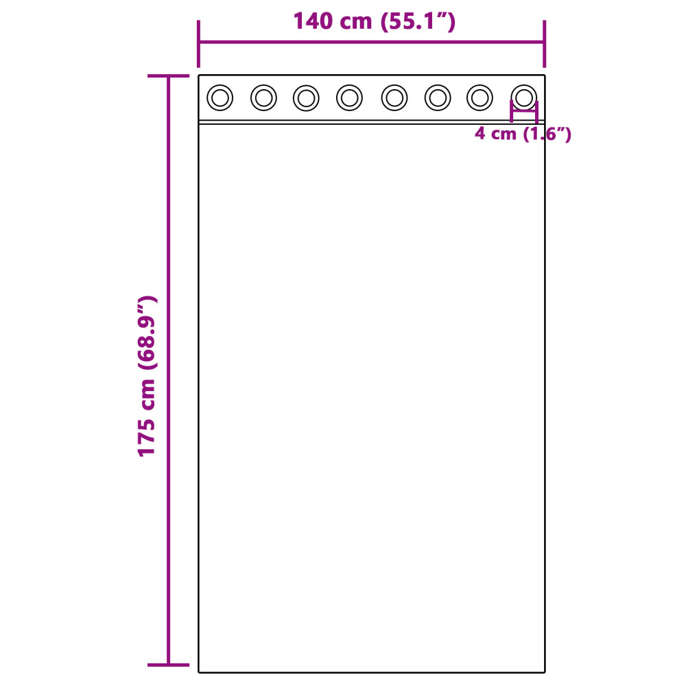 Produktbild för Sammetsgardiner med gardiner 2 pcs Kräm 175 x 140 cm Sammet