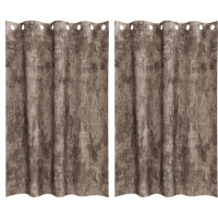 Produktbild för Sammetsgardiner 2 pcs Cappuccino 175 x 140 cm Sammet