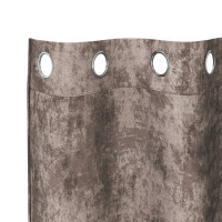 Produktbild för Sammetsgardiner 2 pcs Cappuccino 245 x 140 cm Sammet