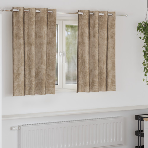 vidaXL Sammetsgardiner 2 pcs champagne 140 x 140 cm Sammet