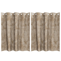 Produktbild för Sammetsgardiner 2 pcs champagne 140 x 140 cm Sammet