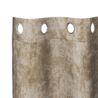 Produktbild för Sammetsgardiner 2 pcs champagne 175 x 140 cm Sammet