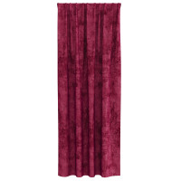 Produktbild för Sammetsgardiner med gardiner 2 pcs Vinröd 245 x 140 cm Sammet