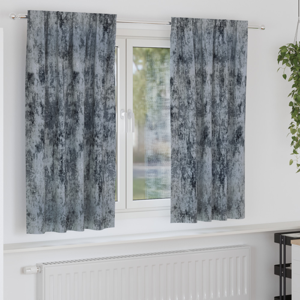 Produktbild för Sammetsgardiner 2 pcs Silvergrå 175 x 140 cm Sammet