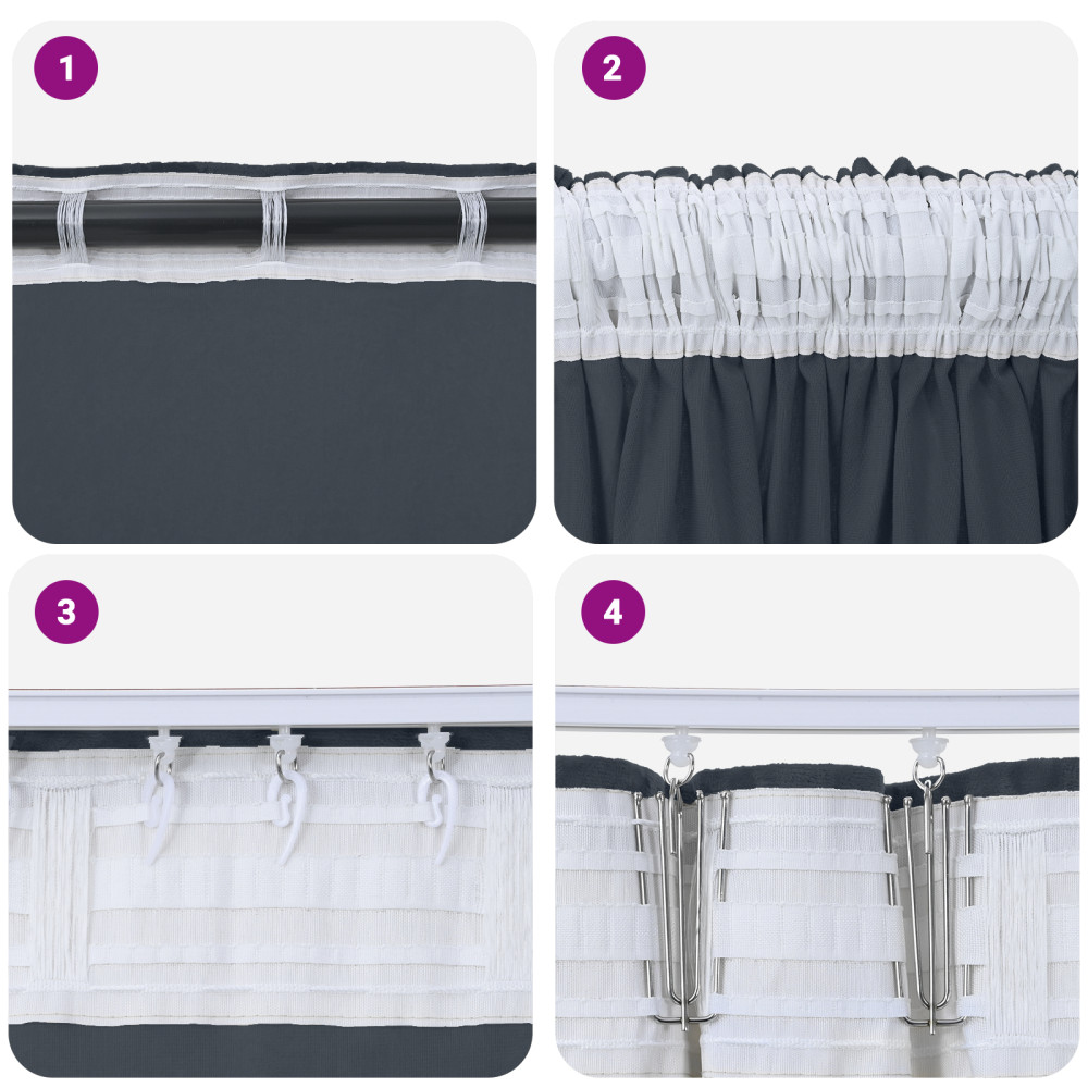 Produktbild för Sammetsgardiner 2 pcs Silvergrå 175 x 140 cm Sammet