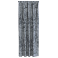 Produktbild för Sammetsgardiner 2 pcs Silvergrå 225 x 140 cm Sammet