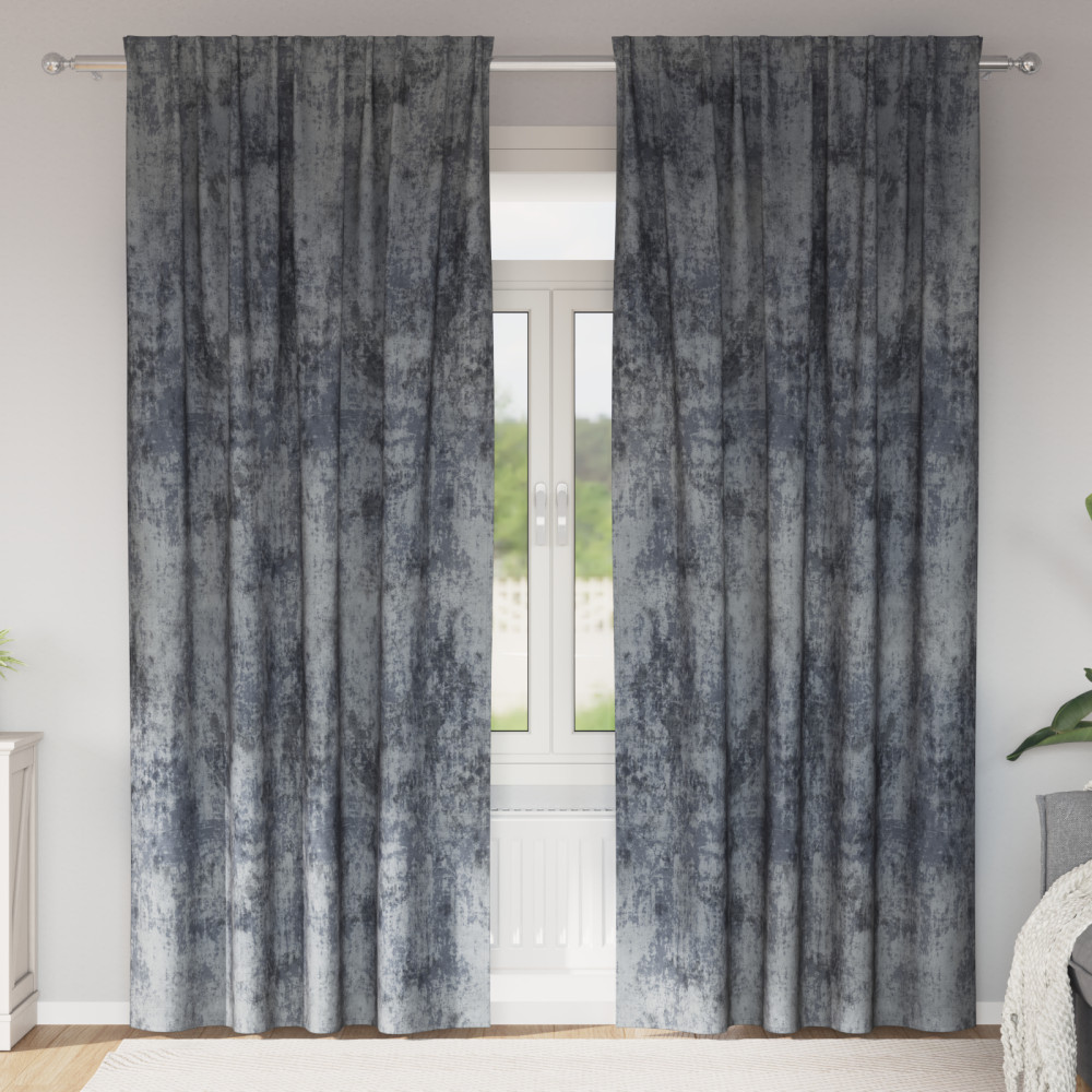 Produktbild för Sammetsgardiner 2 pcs Silvergrå 260 x 140 cm Sammet