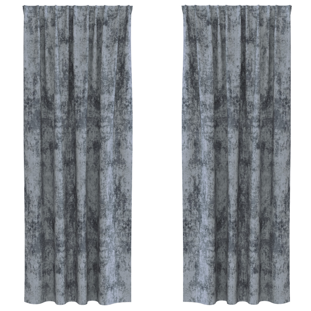 Produktbild för Sammetsgardiner 2 pcs Silvergrå 260 x 140 cm Sammet