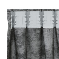 Produktbild för Sammetsgardiner med gardiner 2 pcs Grå 140 x 140 cm Sammet