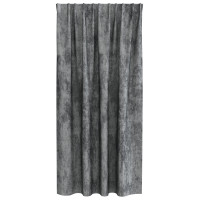 Produktbild för Sammetsgardiner med gardiner 2 pcs Grå 175 x 140 cm Sammet