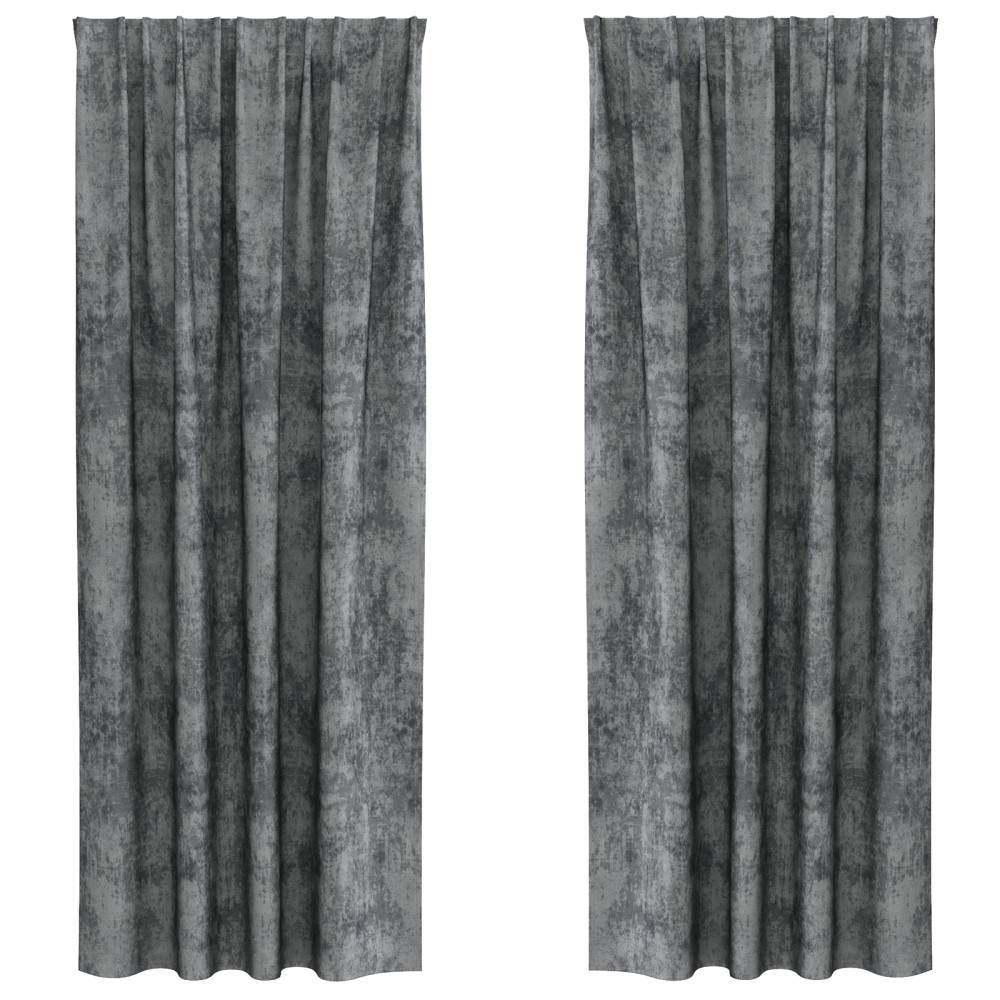 Produktbild för Sammetsgardiner med gardiner 2 pcs Grå 260 x 140 cm Sammet