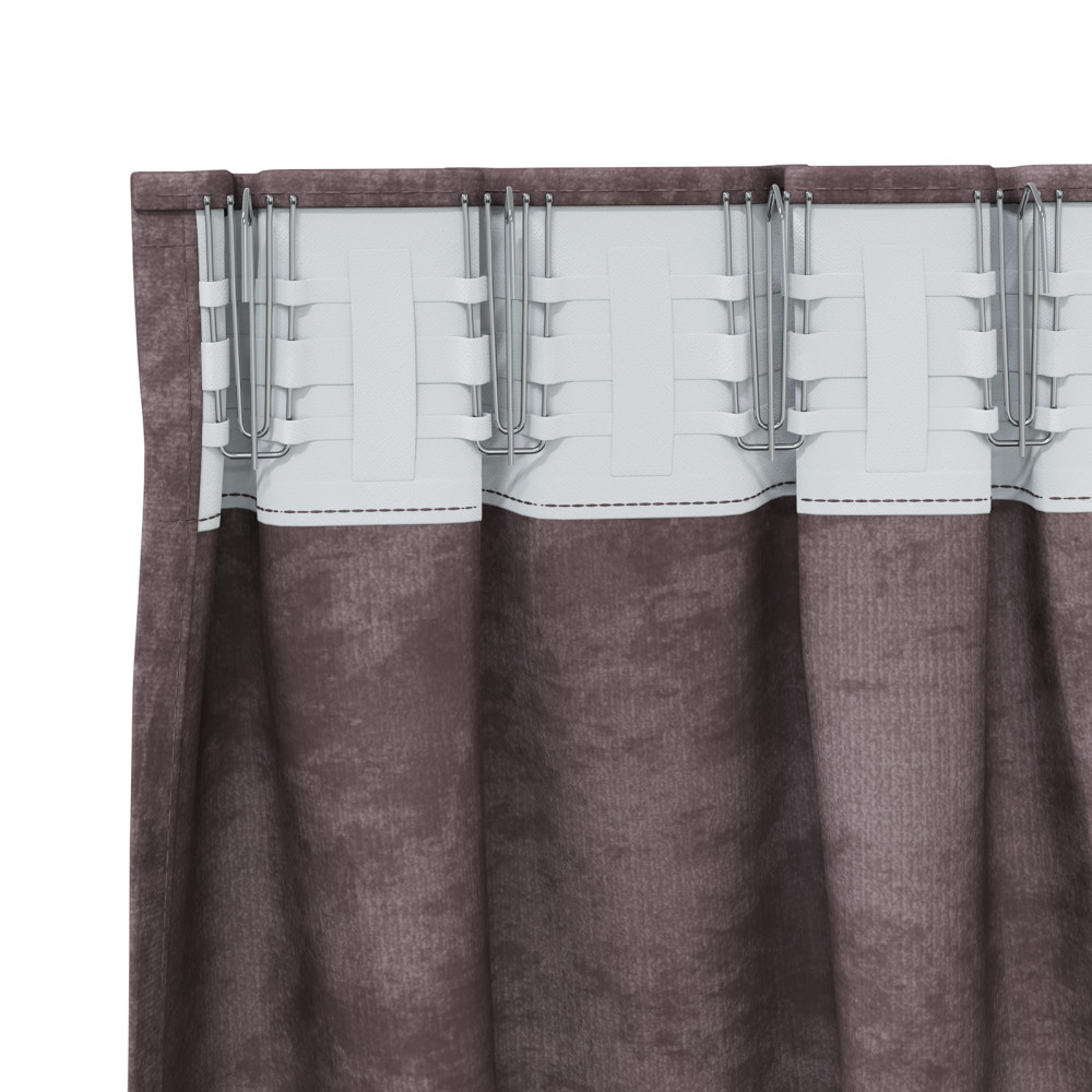 Produktbild för Sammetsgardiner med gardiner 2 pcs Brun 225 x 140 cm Sammet