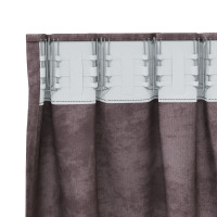 Produktbild för Sammetsgardiner med gardiner 2 pcs Brun 225 x 140 cm Sammet