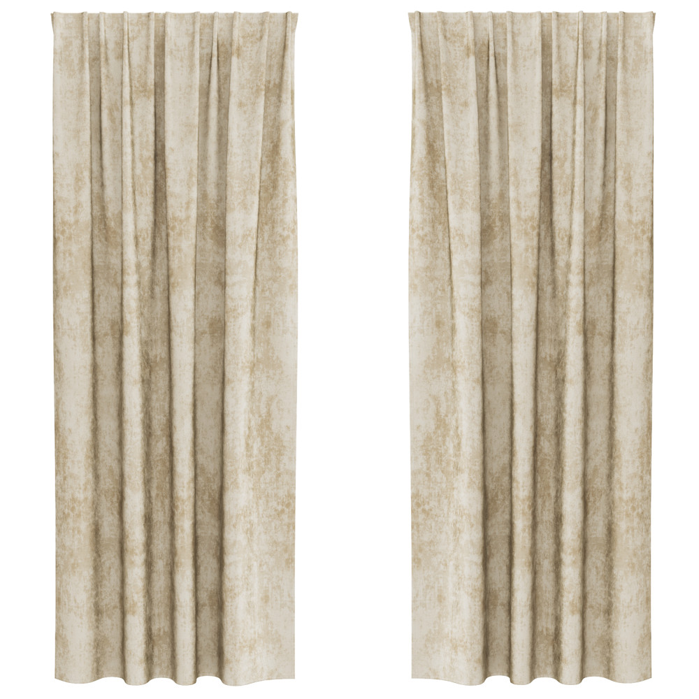 Produktbild för Sammetsgardiner med gardiner 2 pcs Kräm 245 x 140 cm Sammet