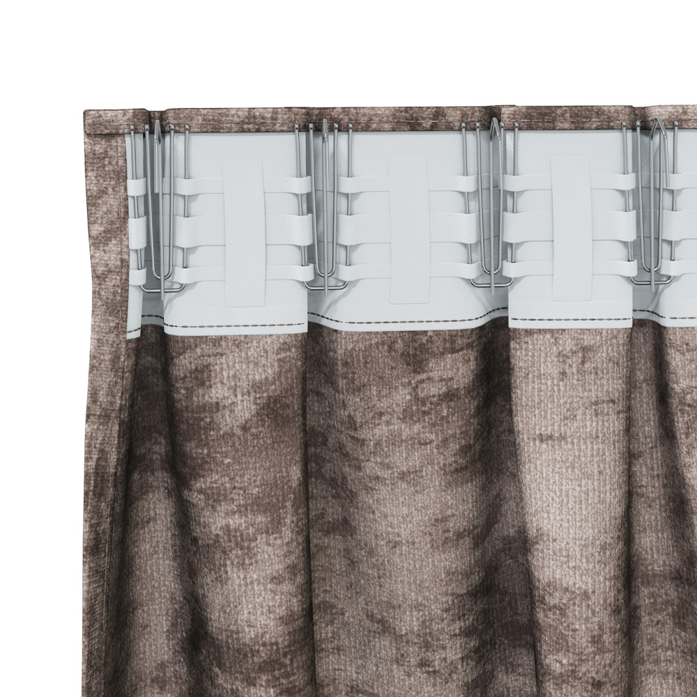 Produktbild för Sammetsgardiner 2 pcs Cappuccino 140 x 140 cm Sammet