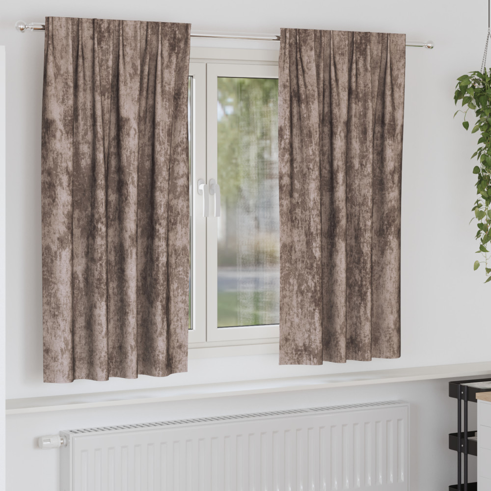 Produktbild för Sammetsgardiner 2 pcs Cappuccino 175 x 140 cm Sammet