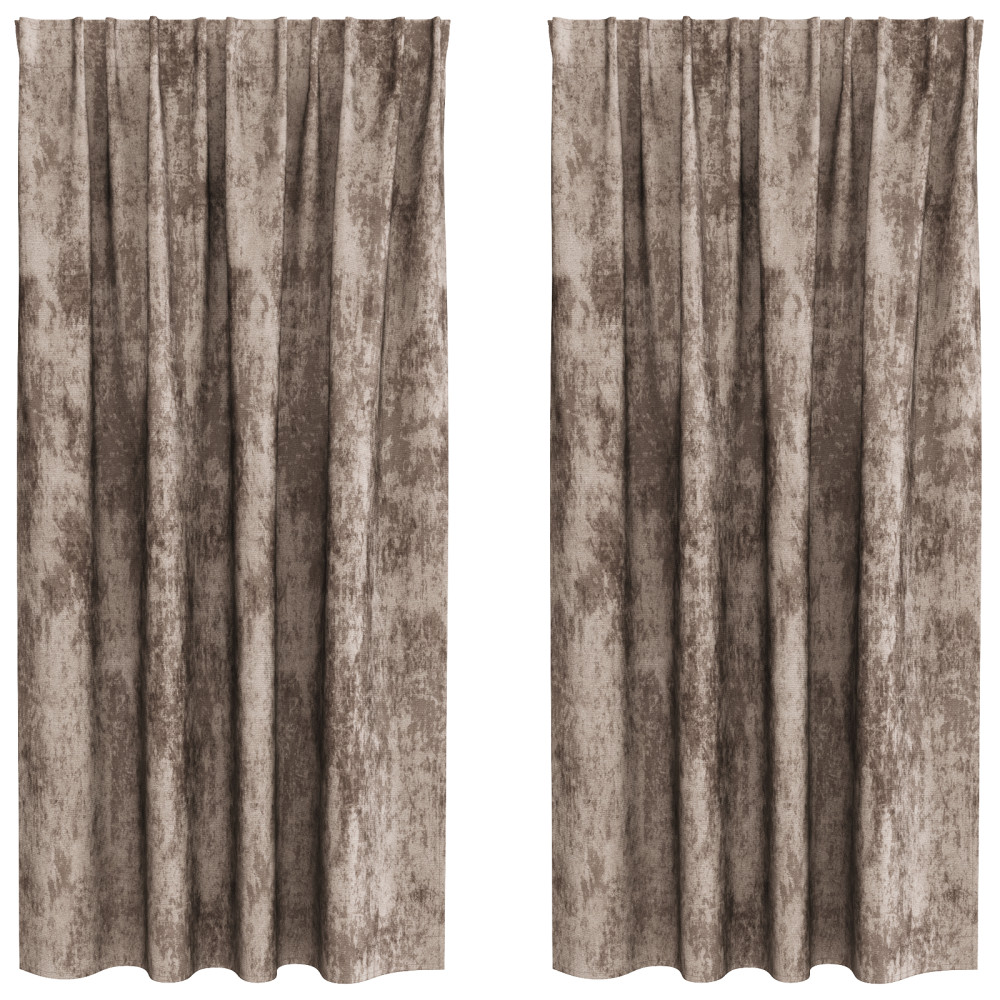 Produktbild för Sammetsgardiner 2 pcs Cappuccino 175 x 140 cm Sammet