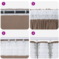 Produktbild för Sammetsgardiner 2 pcs Cappuccino 225 x 140 cm Sammet