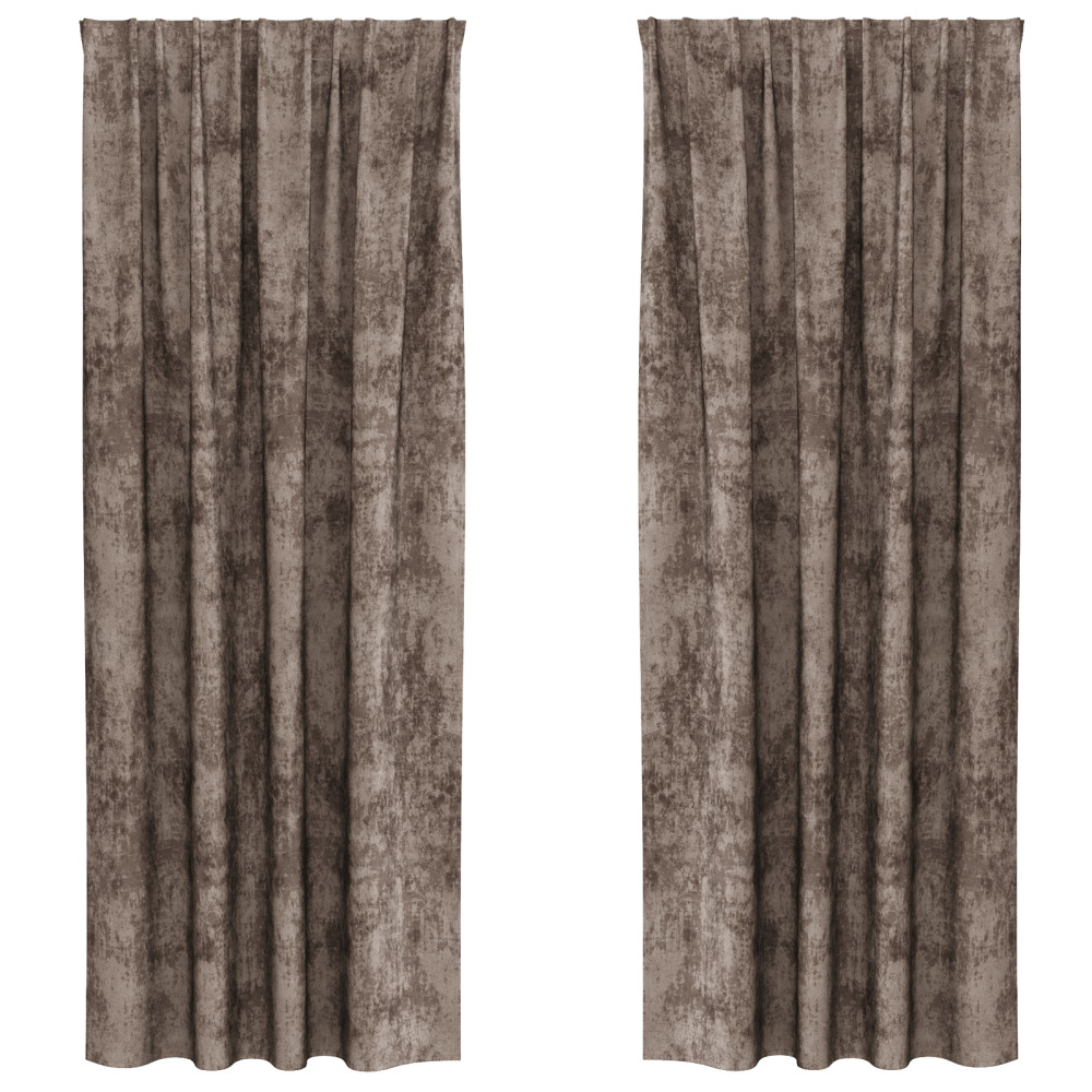 Produktbild för Sammetsgardiner 2 pcs Cappuccino 245 x 140 cm Sammet