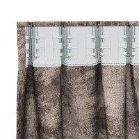 Produktbild för Sammetsgardiner 2 pcs Cappuccino 260 x 140 cm Sammet