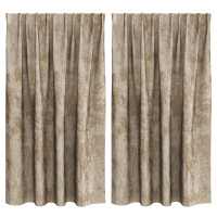Produktbild för Sammetsgardiner 2 pcs champagne 140 x 140 cm Sammet