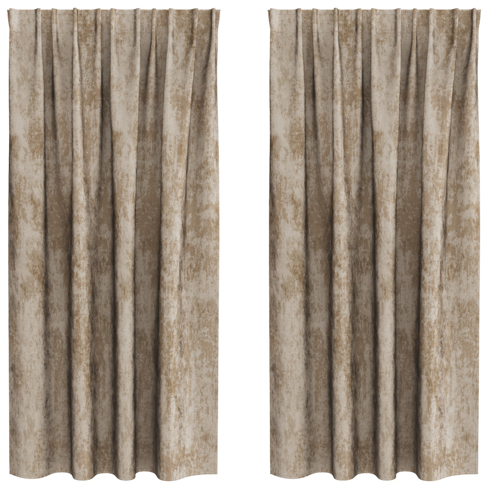 Produktbild för Sammetsgardiner 2 pcs champagne 175 x 140 cm Sammet