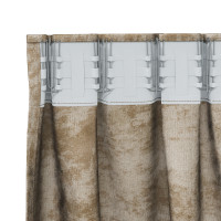 Produktbild för Sammetsgardiner 2 pcs champagne 175 x 140 cm Sammet
