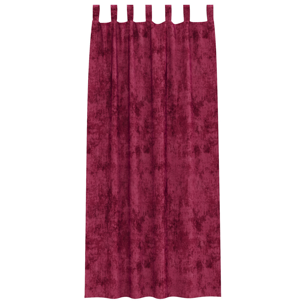 Produktbild för Sammetsgardiner med gardiner 2 pcs Vinröd 225 x 140 cm Sammet