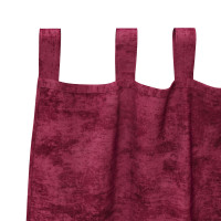 Produktbild för Sammetsgardiner med gardiner 2 pcs Vinröd 225 x 140 cm Sammet