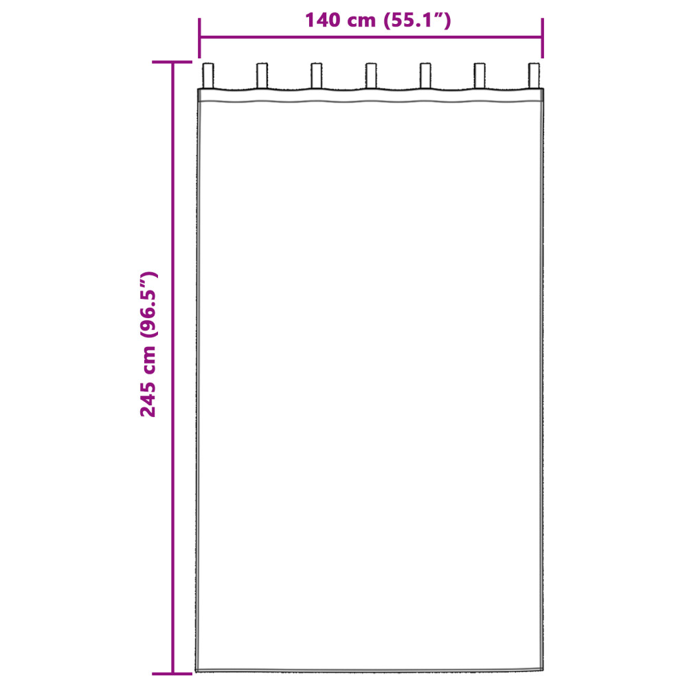 Produktbild för Sammetsgardiner med gardiner 2 pcs Vinröd 245 x 140 cm Sammet