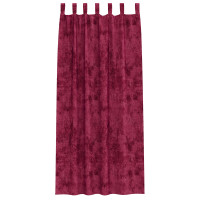 Produktbild för Sammetsgardiner med gardiner 2 pcs Vinröd 260 x 140 cm Sammet