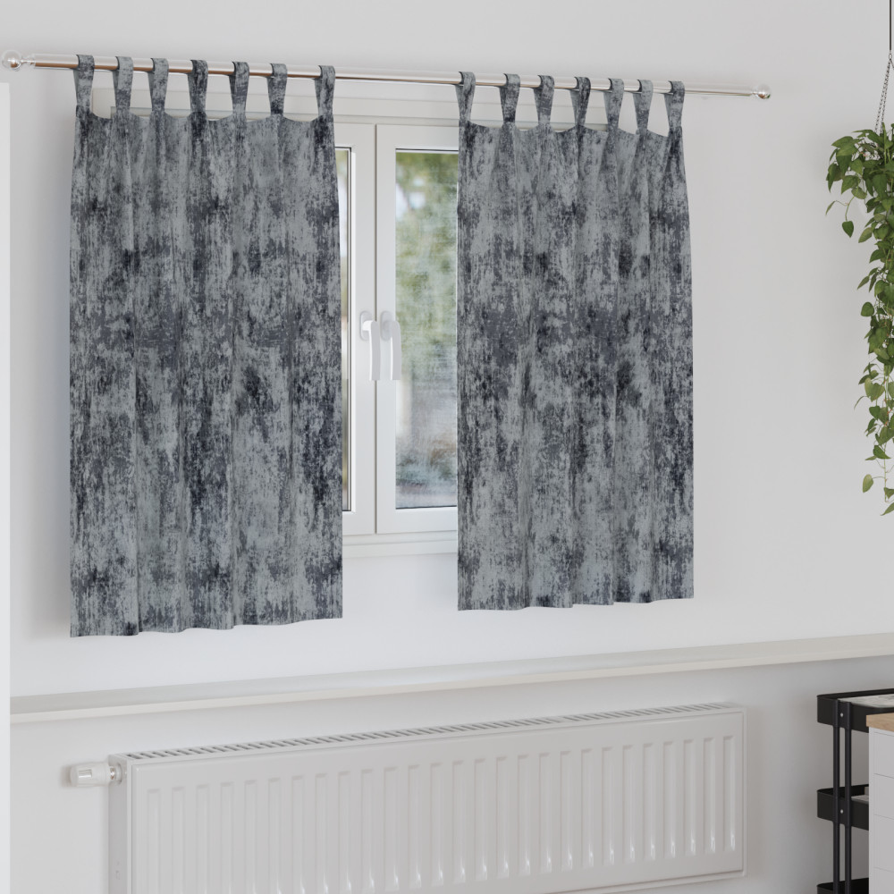 Produktbild för Sammetsgardiner 2 pcs Silvergrå 140 x 140 cm Sammet