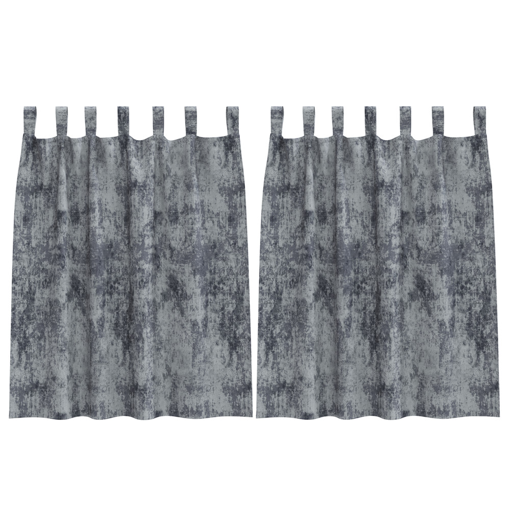 Produktbild för Sammetsgardiner 2 pcs Silvergrå 140 x 140 cm Sammet