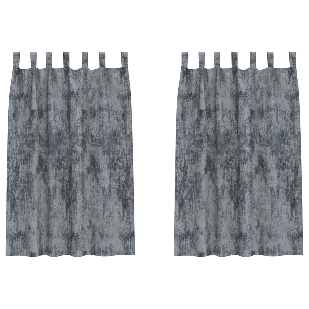 Produktbild för Sammetsgardiner 2 pcs Silvergrå 175 x 140 cm Sammet