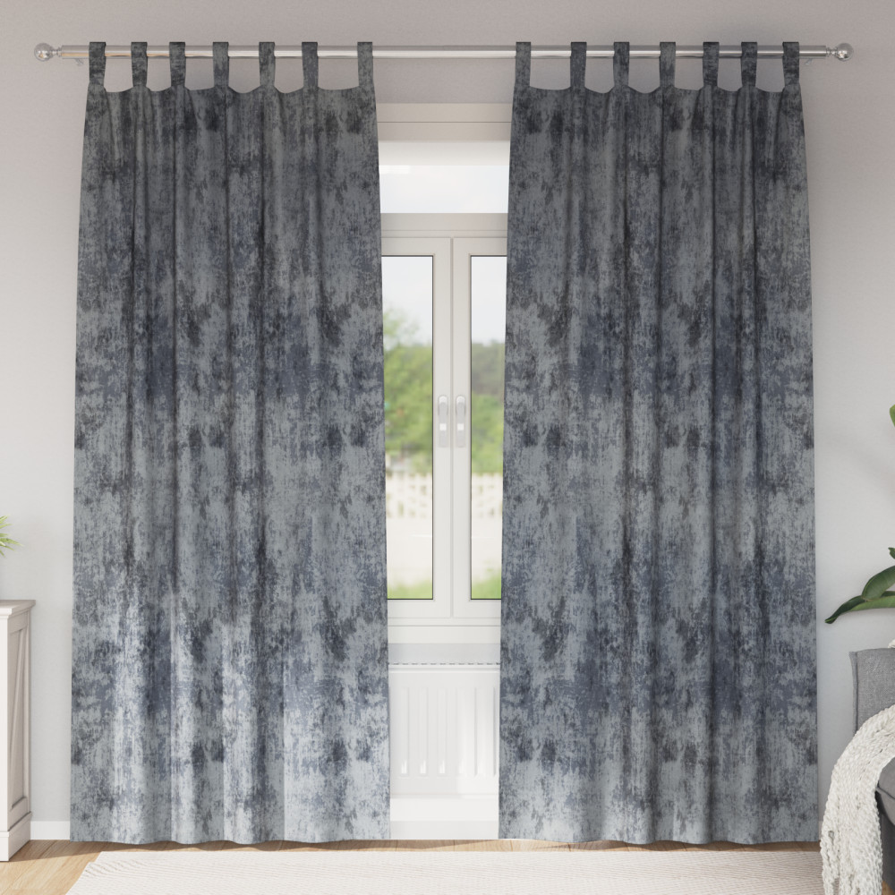 Produktbild för Sammetsgardiner 2 pcs Silvergrå 260 x 140 cm Sammet