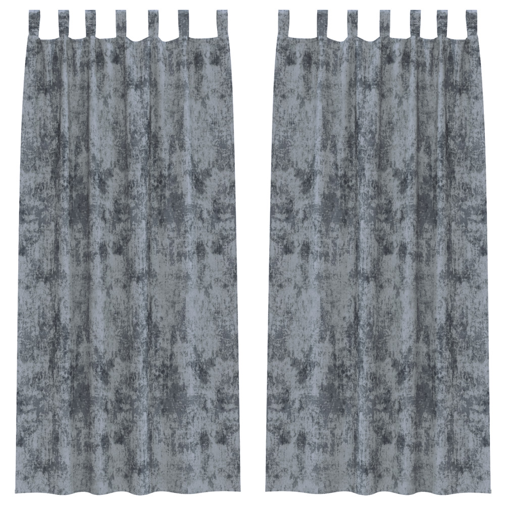 Produktbild för Sammetsgardiner 2 pcs Silvergrå 260 x 140 cm Sammet