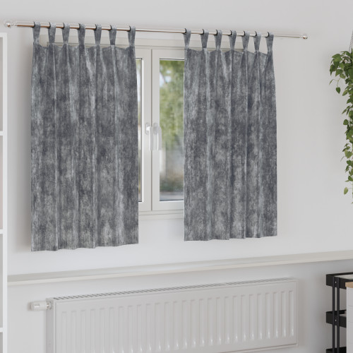 vidaXL Sammetsgardiner med gardiner 2 pcs Grå 140 x 140 cm Sammet