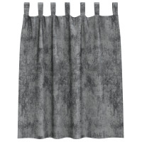 Produktbild för Sammetsgardiner med gardiner 2 pcs Grå 140 x 140 cm Sammet
