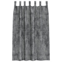 Produktbild för Sammetsgardiner med gardiner 2 pcs Grå 175 x 140 cm Sammet