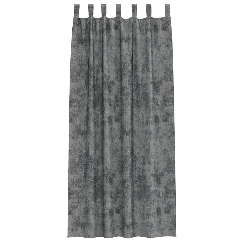 Produktbild för Sammetsgardiner med gardiner 2 pcs Grå 260 x 140 cm Sammet