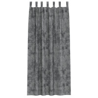 Produktbild för Sammetsgardiner med gardiner 2 pcs Grå 260 x 140 cm Sammet