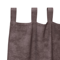 Produktbild för Sammetsgardiner med gardiner 2 pcs Brun 245 x 140 cm Sammet
