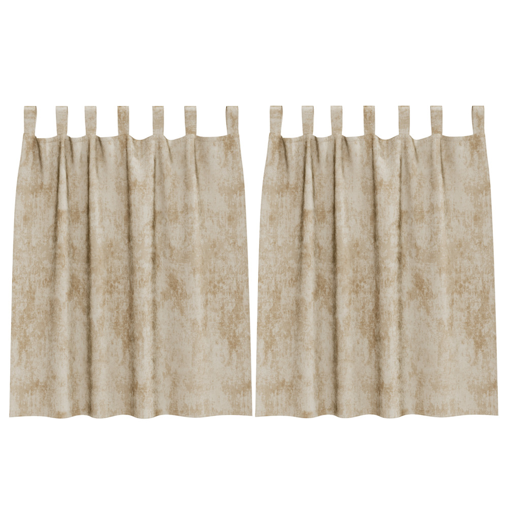 Produktbild för Sammetsgardiner med gardiner 2 pcs Kräm 140 x 140 cm Sammet