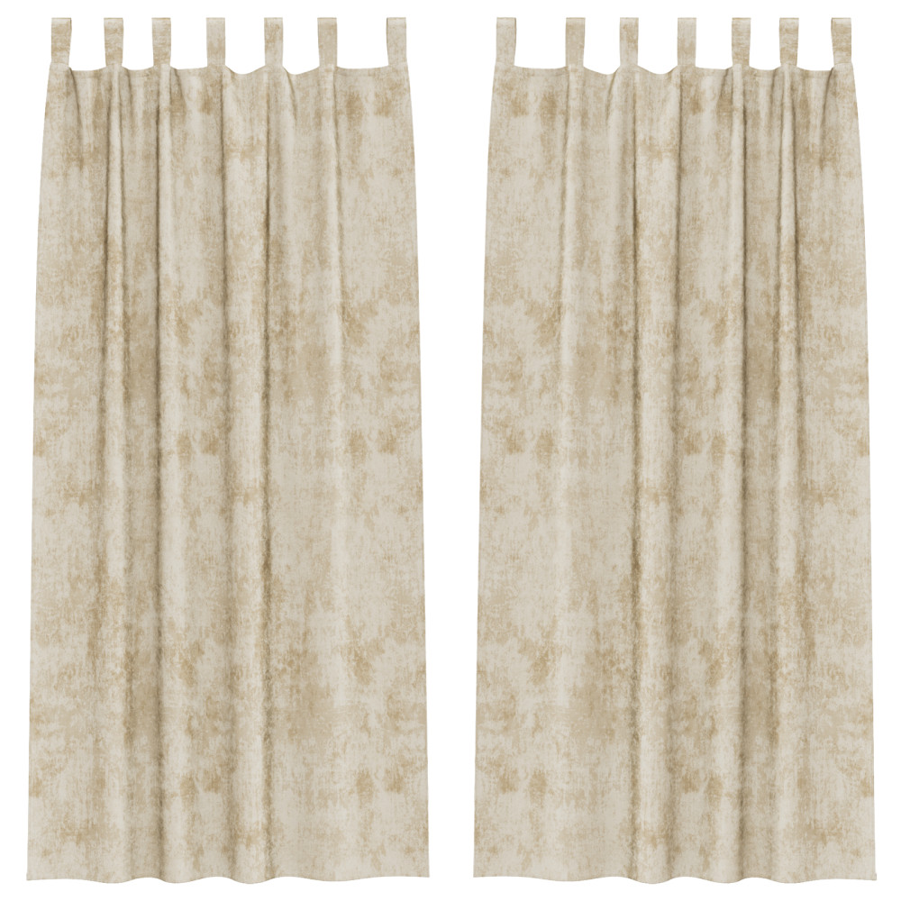Produktbild för Sammetsgardiner med gardiner 2 pcs Kräm 245 x 140 cm Sammet