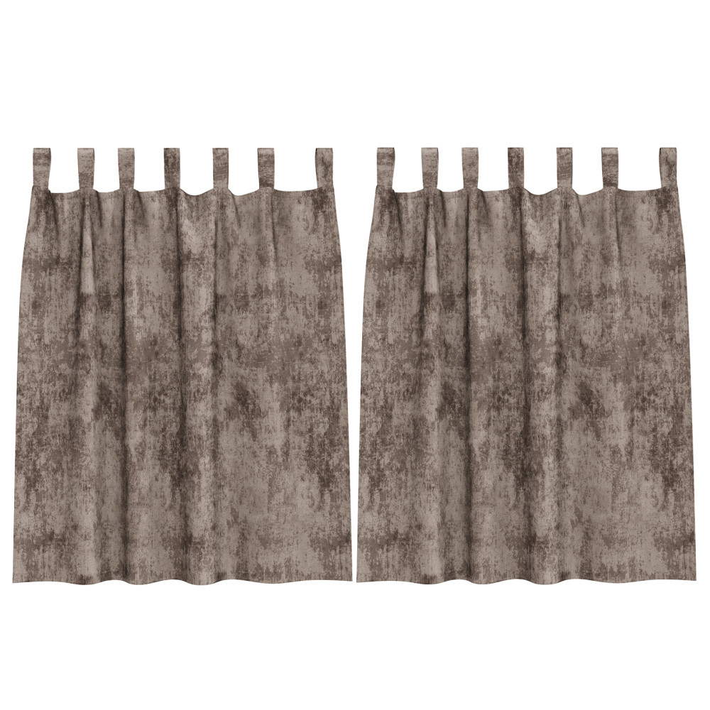 Produktbild för Sammetsgardiner 2 pcs Cappuccino 140 x 140 cm Sammet