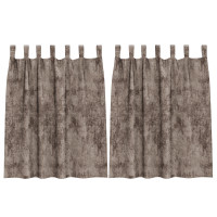 Produktbild för Sammetsgardiner 2 pcs Cappuccino 140 x 140 cm Sammet